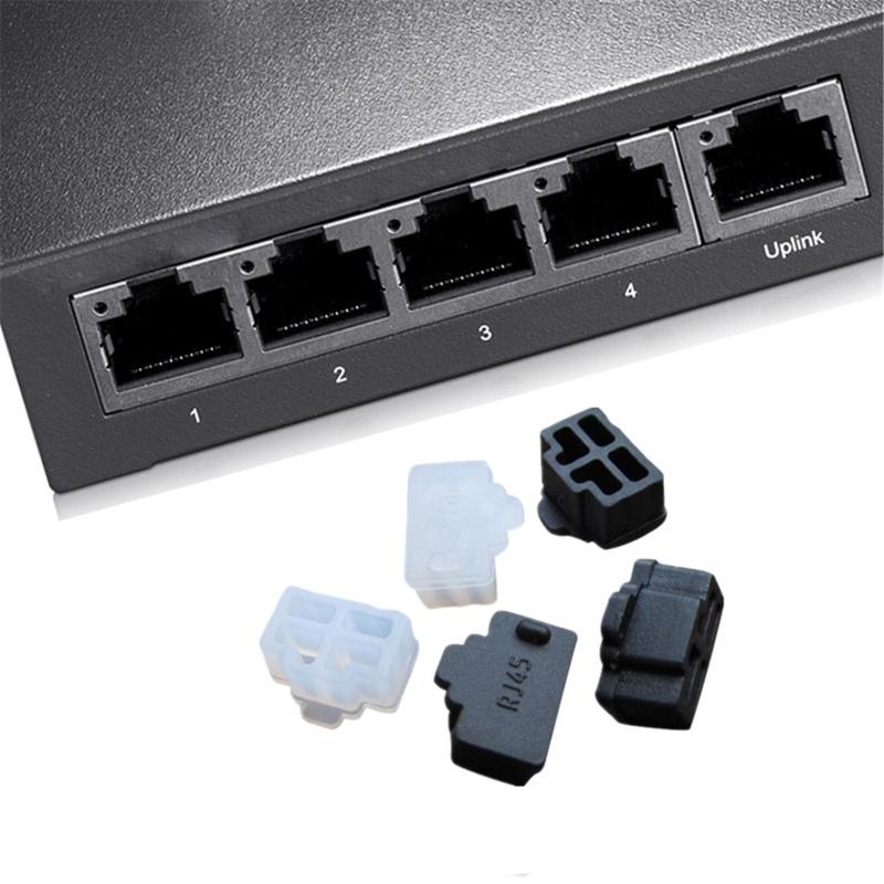 100pcs/lot Ethernet Hub Port RJ45 Anti Dust Cover Cap Protector Plug RJ45 Dust Plug For Laptop/ Computer/ Router RJ45 Connector2