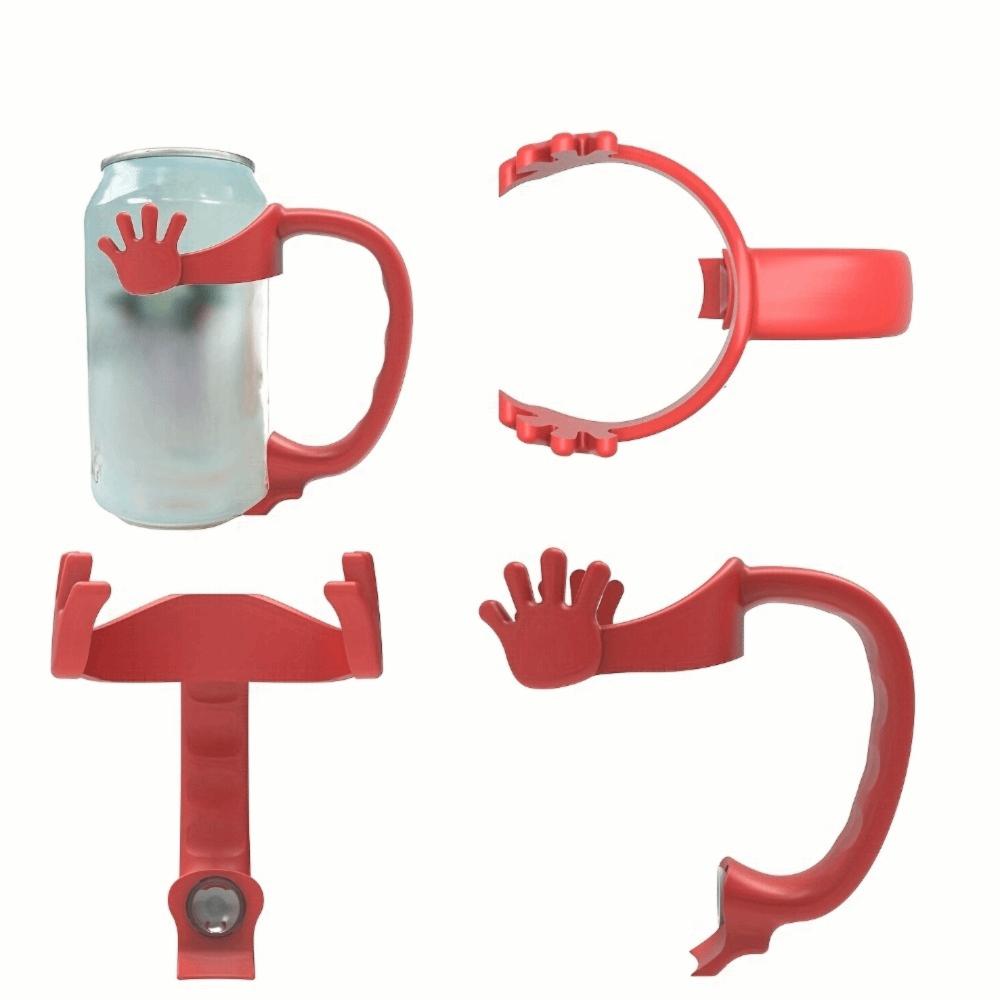 Palm Design Soda Can Handle with Suction Cup Soda Can Support Creative Soda Can Grip For 12 Oz Can