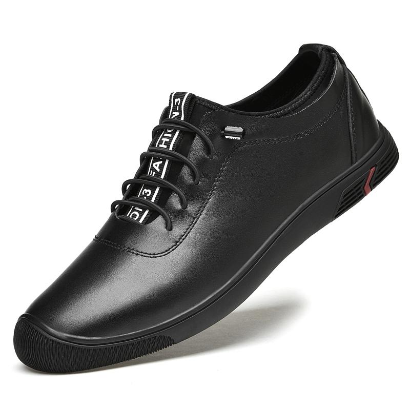 Men's Low Heel Platform Shoes Brand Luxury Loafers Blue British Style Moccasin Soft Sole Lightweight Genuine Leather Men's Shoes