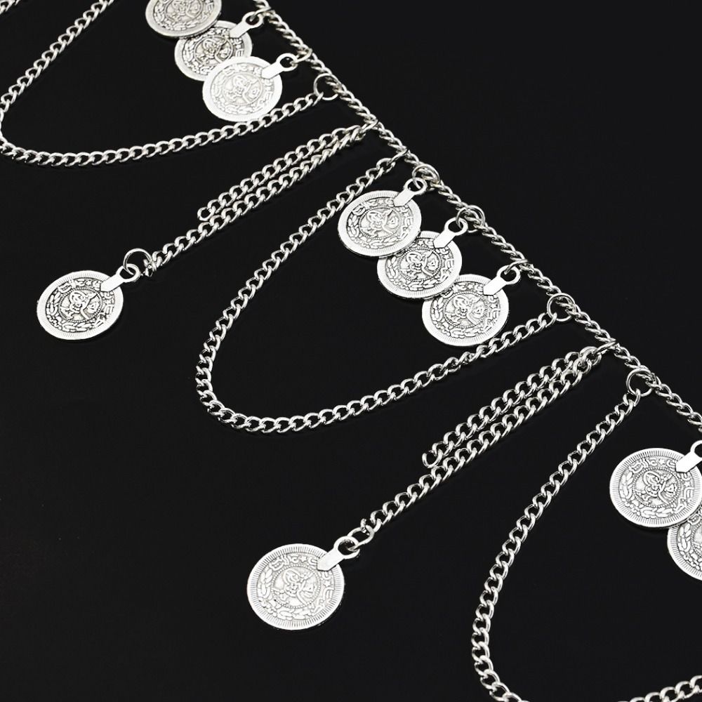 Belt Tassel Waist Chain Coin Pendant Belly Dance Body Chain Vintage Metal Body Chain  Girls
