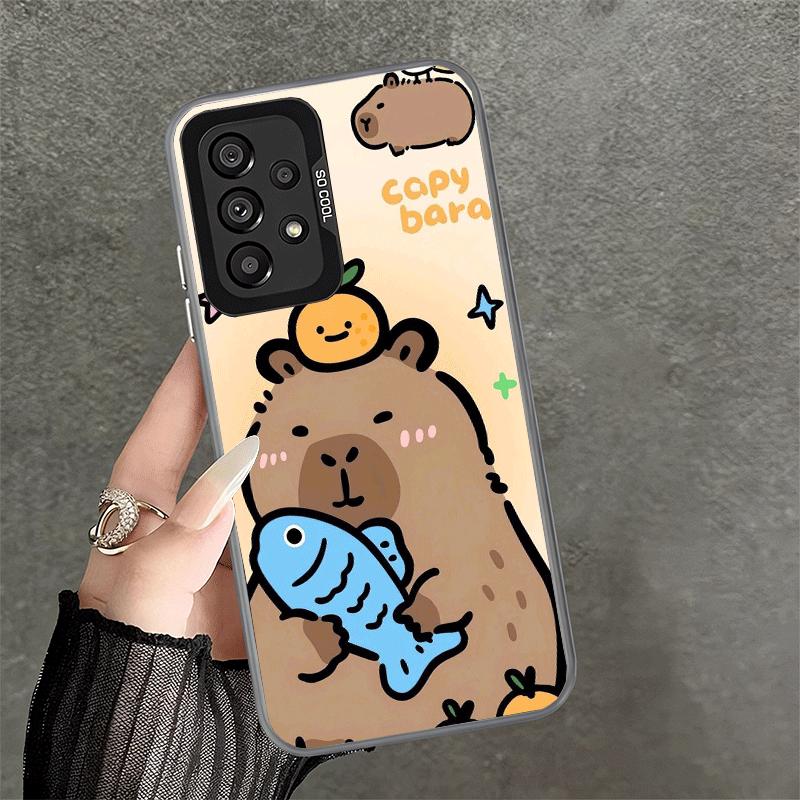 Lustige Capybara Cartoon Niedliche Weiche Handyhülle für Samsung A17 A16 A15 A14 A13 A57 A56 A55 A54 A53 A37 A36 A35 A34 A33 A26 A25 A24