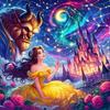 Disney 5D Diamond Painting Beauty and The Beast Cross Stitch Mosaic Kit Home Decoration Wall Sticker DIY Handmade Gift
