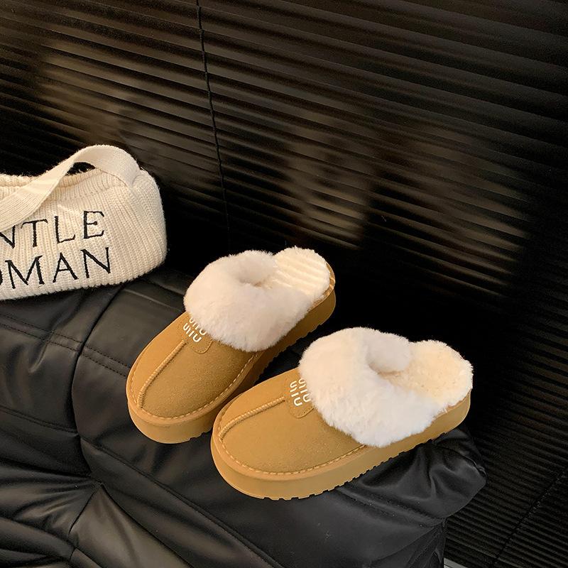 

Northeast heightening thick-soled big-headed snow boots women s 2025 new winter fur integrated velvet thickened cotton shoes 40