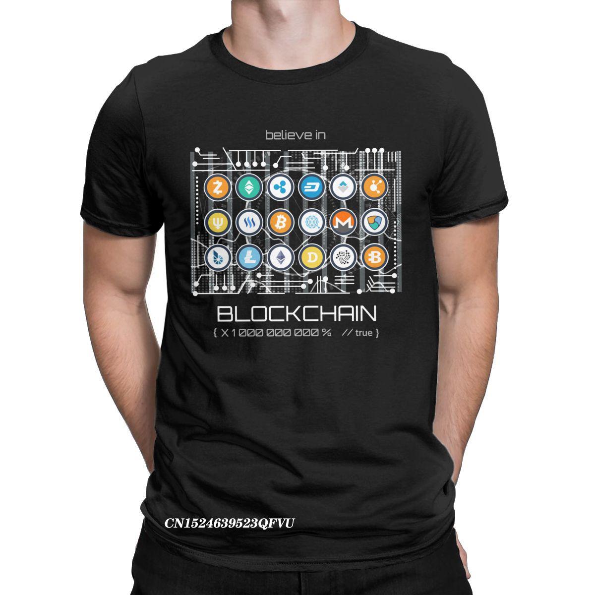Повседневная футболка Blockchain Cryptocurrency BitCoin Crypto BTC для мужчин и женщин Hodl Cardano ADA Ethereum SHIB DOGE Tees для взрослых XXXXL чёрный