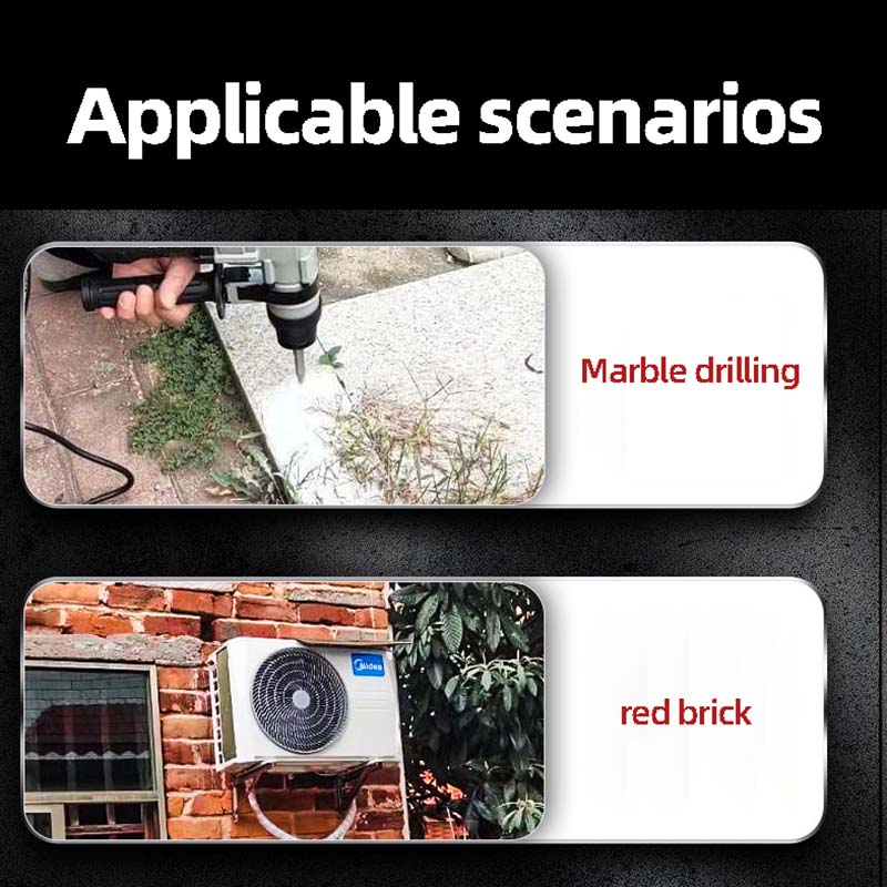 New Upgraded Four-Edged Serrated Cross-Type Impact Drill Bit Concrete Wall-Penetrating Impact Drill Bit High Hardness Drill Bit