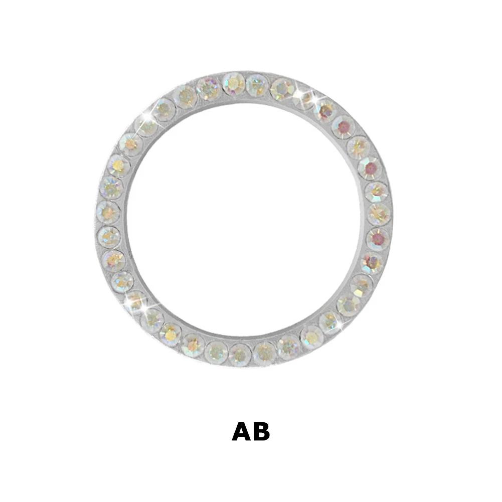 3D Car Ignition Start Button Diamond Rhinestone Metal Stickers Decor Auto Motorcycle Universal One-click Start Bling Decor Decal