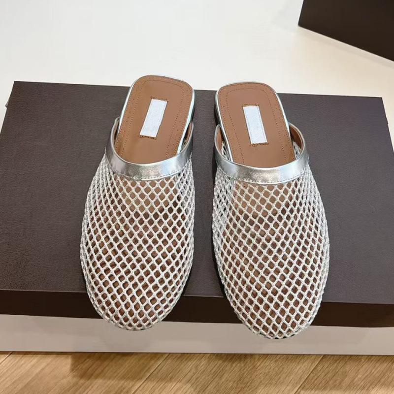 Semi-new women's thick and breathable shoes outer wear and temperament bag head mesh semi-cool slippers