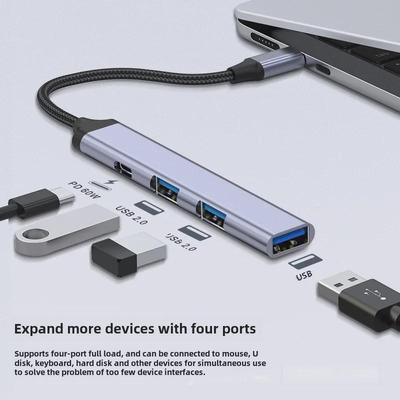 USB Type-C Hub: 4-Port Expansion Dock for Huawei Tablets, Phones, and Laptops