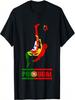 Portugal Fußball Portugiesische Flagge Portugiesischer Fußballspieler T-Shirt