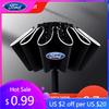 Naklejka Samochodowa Gorąca Do Forda Automatyczny Parasol z Paskiem Odblaskowym LED Parasol Przeciwdeszczowy i Wiatrowy Do Forda ST Racing RS S Mustang Kuga Fi