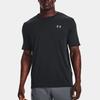 Under Armour Solid Crew Neck Sports Breathable Fitted Straight Short Sleeve T-Shirt Men Tops Black 1370951-001