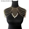 Multi-layer Women Shoulder Chain Gold/Silver Shoulder Body Chain  Events