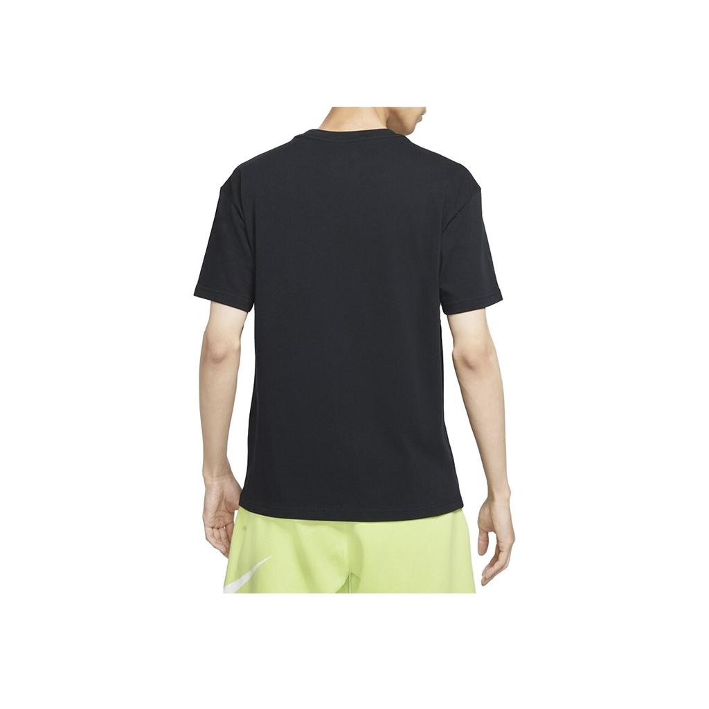 Nike Sportswear Logo Print Round Neck Short Sleeve T-Shirt Men Tops Black DJ1344-010