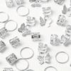 36pcs Butterfly Dreadlock Hair Rings - Stylish and Popular European & American Design