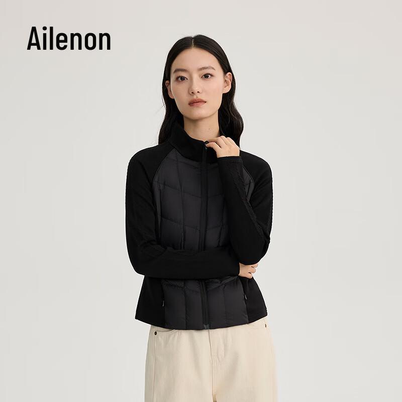 Aiyilai Women's Lightweight Slim-Fit Duck Down Jacket with Stand Collar