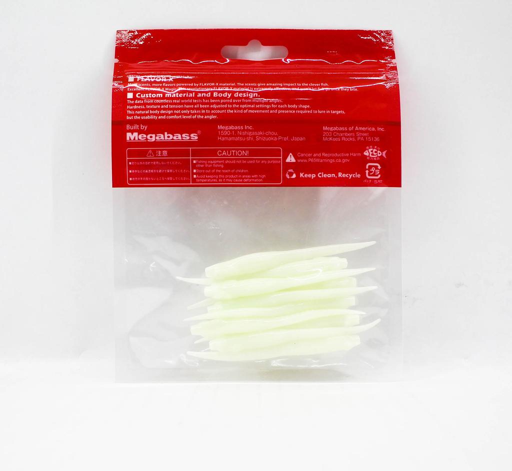 Megabass Soft Lure Hazedong 3 Inches Solid White (0558)