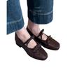 Ładne baleriny konkubiny damskie miękkie podeszwy ze spódniczkami retro buty Mary Jane kokarda płaskie buty