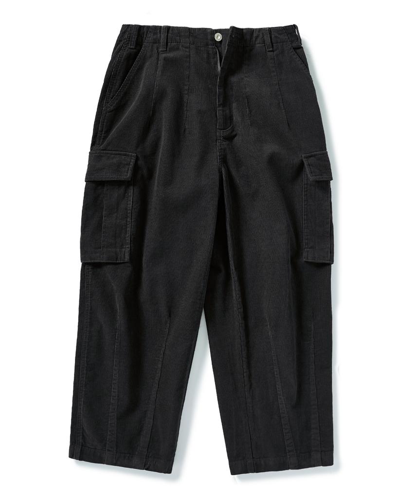 MINIMALPROJECT Wide Cargo Pocket Corduroy Pants Mpt116 [Black]