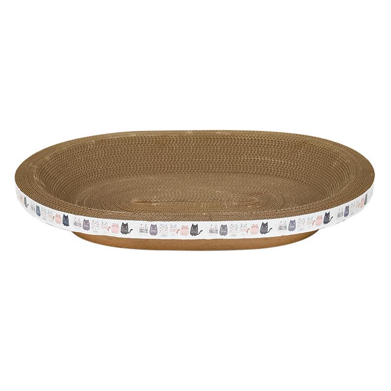 All-in-One Cat Bed & Scratching Board: Durable, Debris-Free, Large Round Design with Paw Basin & Claw Grinding Features