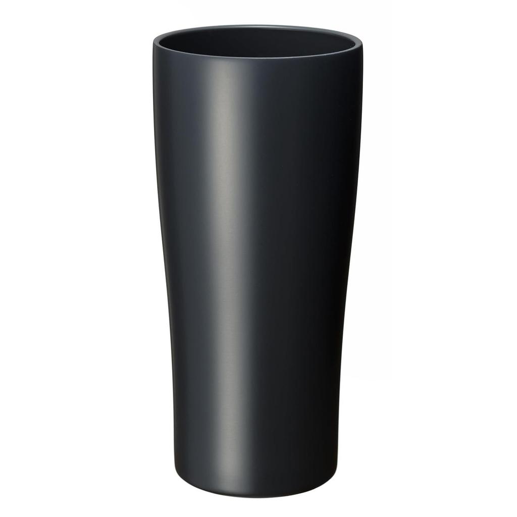 Kakusee Tumbler Charcoal 450ml Vacuum Double Structure Insulation Cooling Slim Type Ceramic Coating Easy Clean Seraco CE-01C