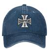 The West Denim Baseball Cap Cross Print Hunting Camping Trucker Hat Summer Unisex Teens Street Style Sun-Proof Baseball Caps