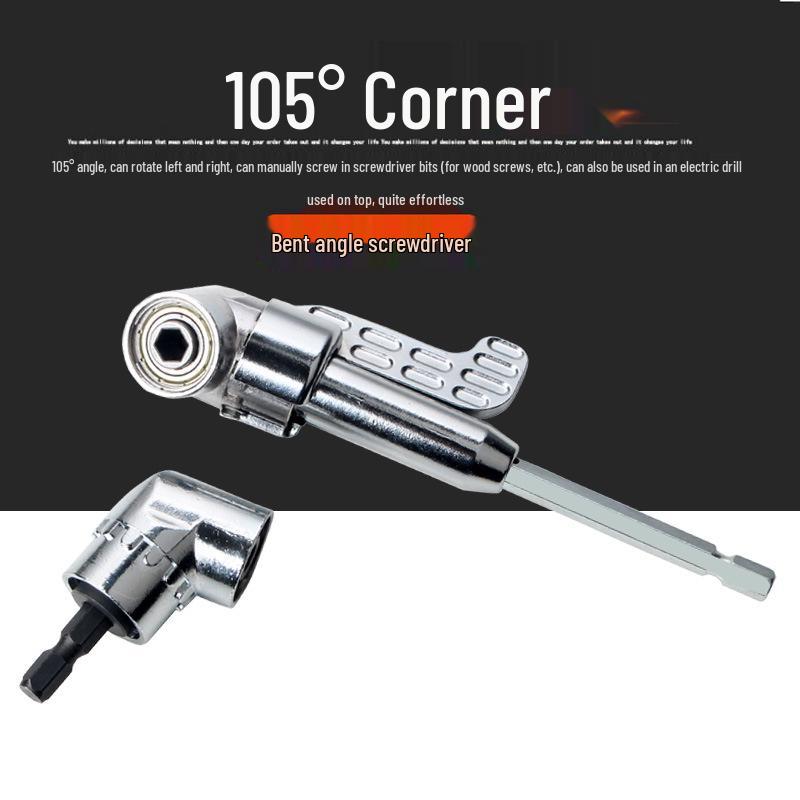 Electric Right Angle Drill Adapter - Universal Multifunctional Bent Head Screwdriver with Flexible Shaft