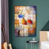 Abstraktes tanzendes Mädchen Nordisches Poster Druck Impression Aquarellbild Wandkunst Leinwandmalerei Wohnzimmerdekor Cuadro