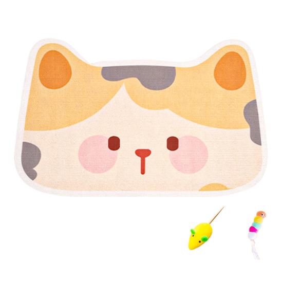 Nástěnná podložka na škrábání pro kočky Kreslený design kočky Samolepicí podložka na škrábání pro kočky v interiéru Chránič nábytku pro koberec pohovku