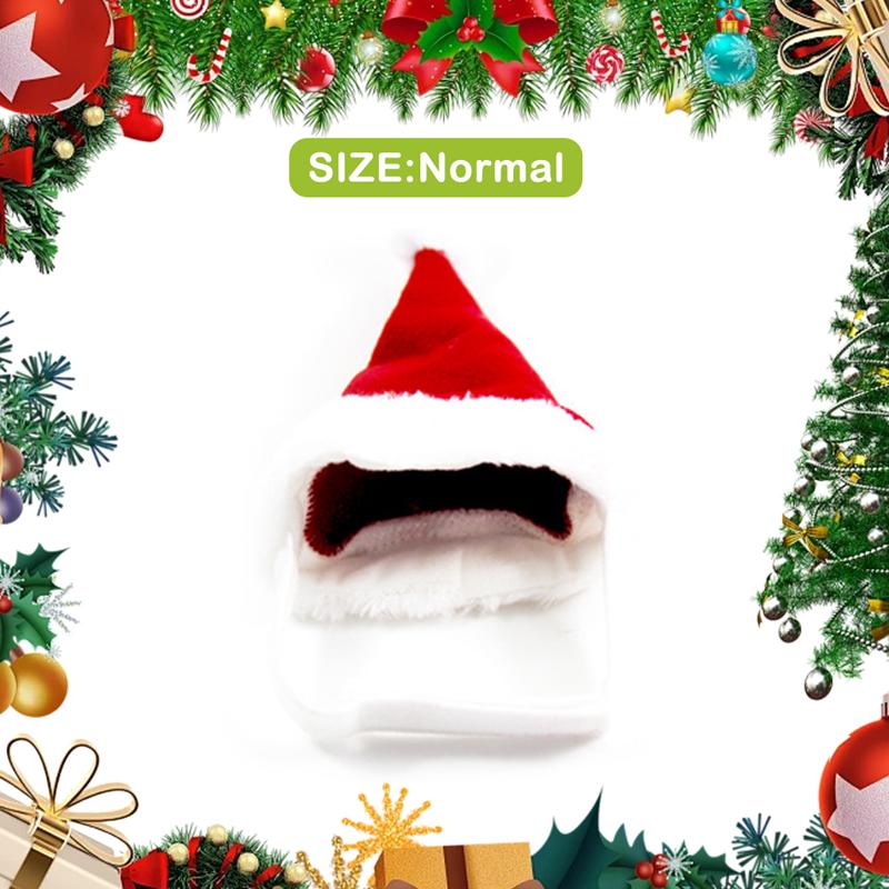 Cat Dog Christmas Costume Santa Hat With Scarf &Small Dogs - Funny Santa Hat And Scarf Outfit For Holiday Photos