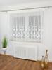 Ready-made curtain made of a 400x145 cm marquisette with 3D embroidery on a gathering tape