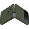 Coque Silicone Avec Anneau SAMSUNG Galaxy Z Flip4 Kaki