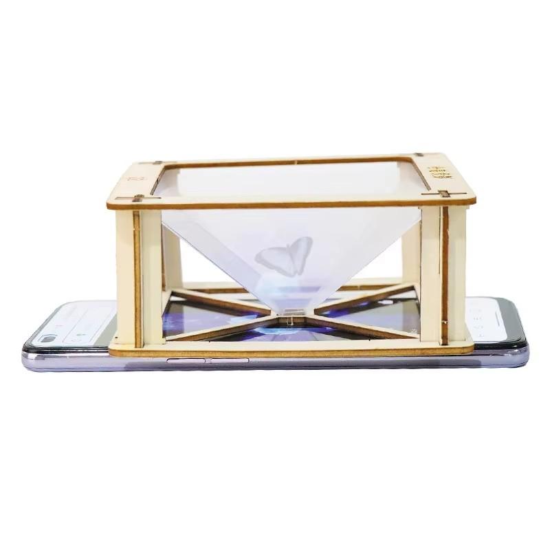 Diy 3D Holographic Projector Kit For Kids Scientific Production Handmade Puzzle Experimental Materials Small Invention Projects