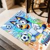 Christmas Football Fun Personalized Name Floor Rug Office Rug Design for Dormitory Balcony Entryway Dining Room Antislip Carpet Decorate Offices