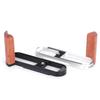 Wood And Metal Hand Grip With Quick Release Base Plate For Camera Enhances Comfort And Protections