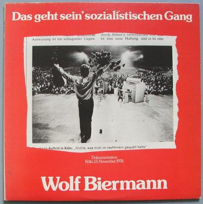 LP Record WOLF BIERMANN - Das Geht Sein' Sozialistischen Gang CBS88224 CBS 1977 Holland Pop Used