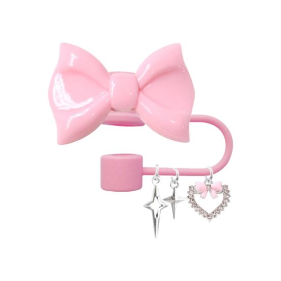 

Крышки для соломинок с бантом для стаканов 30 и 40 унций, силиконовые наконечники для соломинок, крышки для соломинок