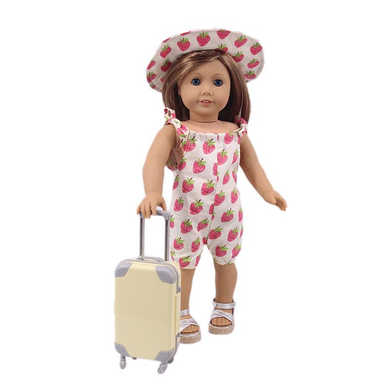 18" Doll Suitcase with Solid Color Lid - Fits American Dolls, In Stock Accessories
