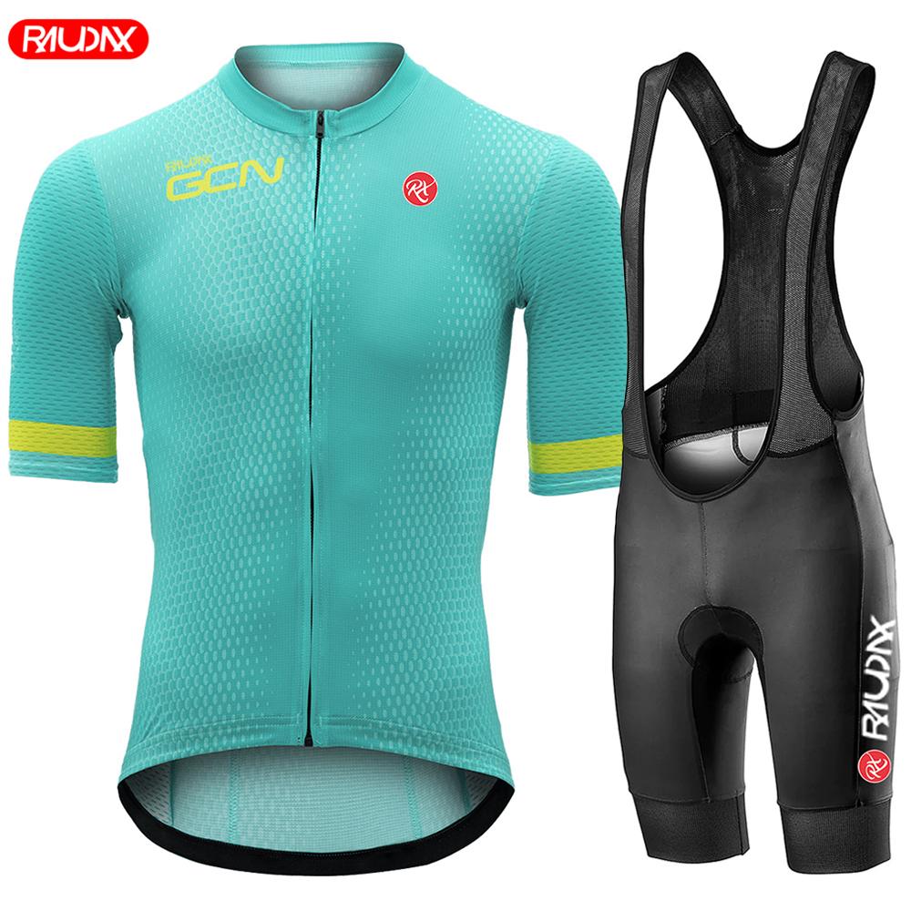 Raudax Gcn Cycling Jersey Set 10 Styles Short Sleeve Breathable MTB Bike Cycling Clothing Maillot Ropa Ciclismo Uniform Suit