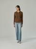 Koes Wool Hooded Knit Top_Brown