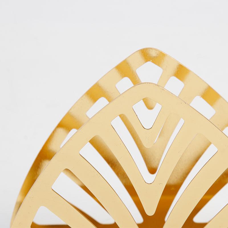 Gullbelagt Firkantet Serviett Holder i Rustfritt Stål, Håndkleholder, Kreativ Serviett