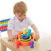 1 stücke Regenbogen Holz Baby Spielzeug Montessori Kreative Regenbogen Bausteine Holz Jenga Spiel Frühen Pädagogisches Spielzeug für Kinder