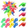 Colorful Plastic Smile Face Whistle Random Mixed 5/10/20PCS Whistle with Rope Cheerleading Referee Sports Fan Whistle Supply ZYF