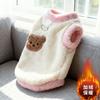 New Soft Dog Sweater Teddy Style Cute Bear Pattern Cat Hoodies with Leash Hook Warmth Design Pet Clothes Cold Weather