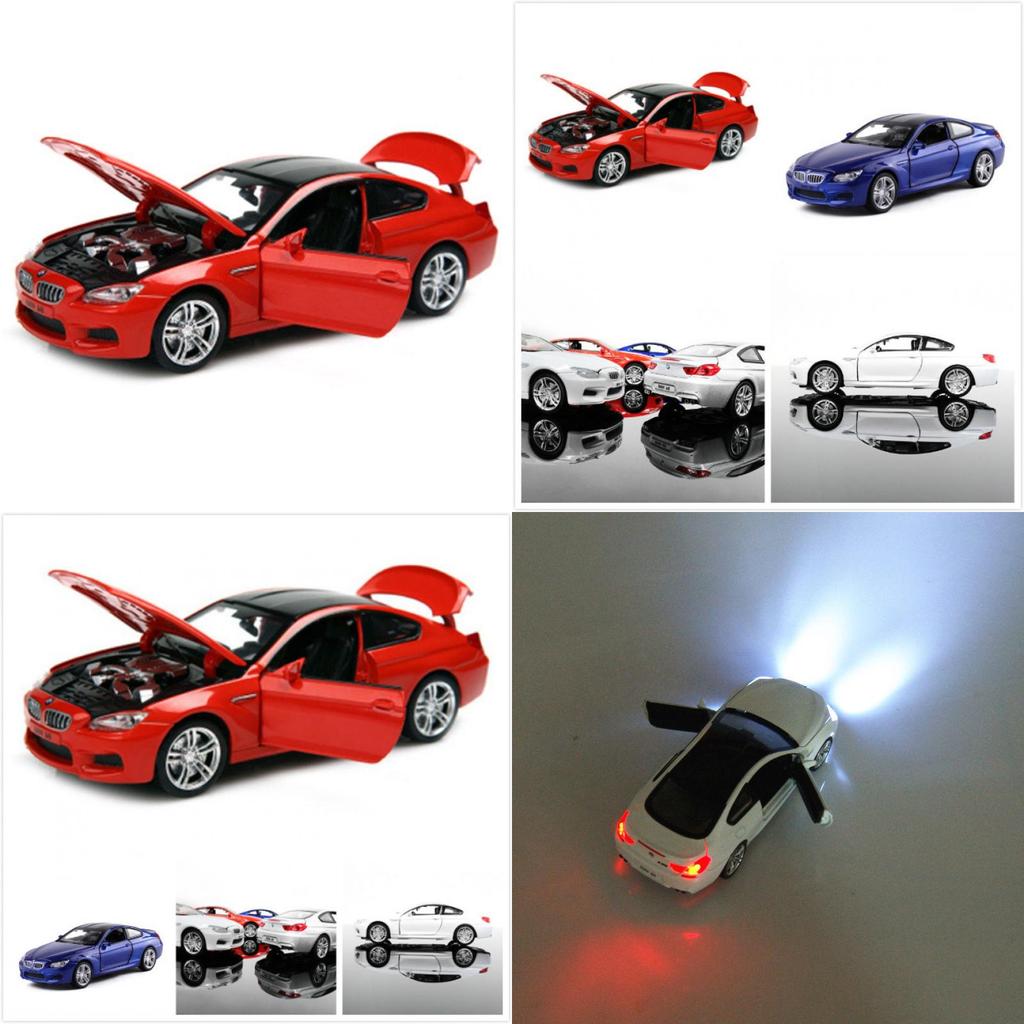 Luxurious M6 Metal Diecast 132 Model Car Toy With Sound And Light Features