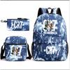 Set Zaino Scolastico Cristiano Ronaldo per Bambini Ragazzi Ragazze 15L Tessuto Oxford Borsa a Doppia Tracolla con Spallacci Imbottiti Traspiranti