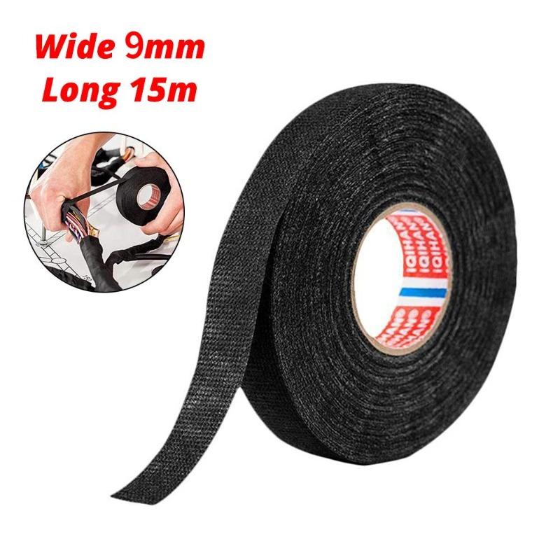 

Термостойкая клейкая тканевая лента для автомобильного жгута проводов, защита жгута проводов, ширина 9/15/19 мм, длина 15 м Wide-9mm*1PC