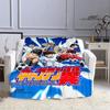 Coperte del cartone animato Captain Tsubasa coperta da picnic Coperte calde in flanella Morbida e confortevole fodere per letto Regalo di compleanno