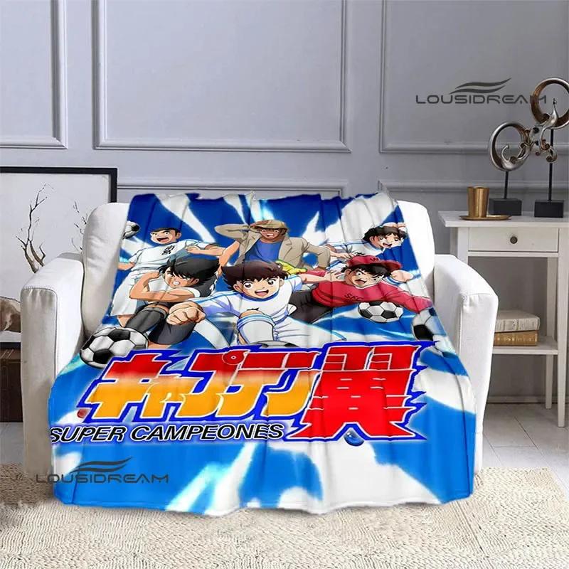 Coperte del cartone animato Captain Tsubasa coperta da picnic Coperte calde in flanella Morbida e confortevole fodere per letto Regalo di compleanno