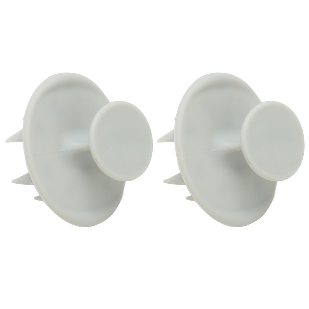 2pcs Silicone Hair Washing Scalp Massager Itch Relief Dandruff Removal Gray Shampoo Brush for Men Women