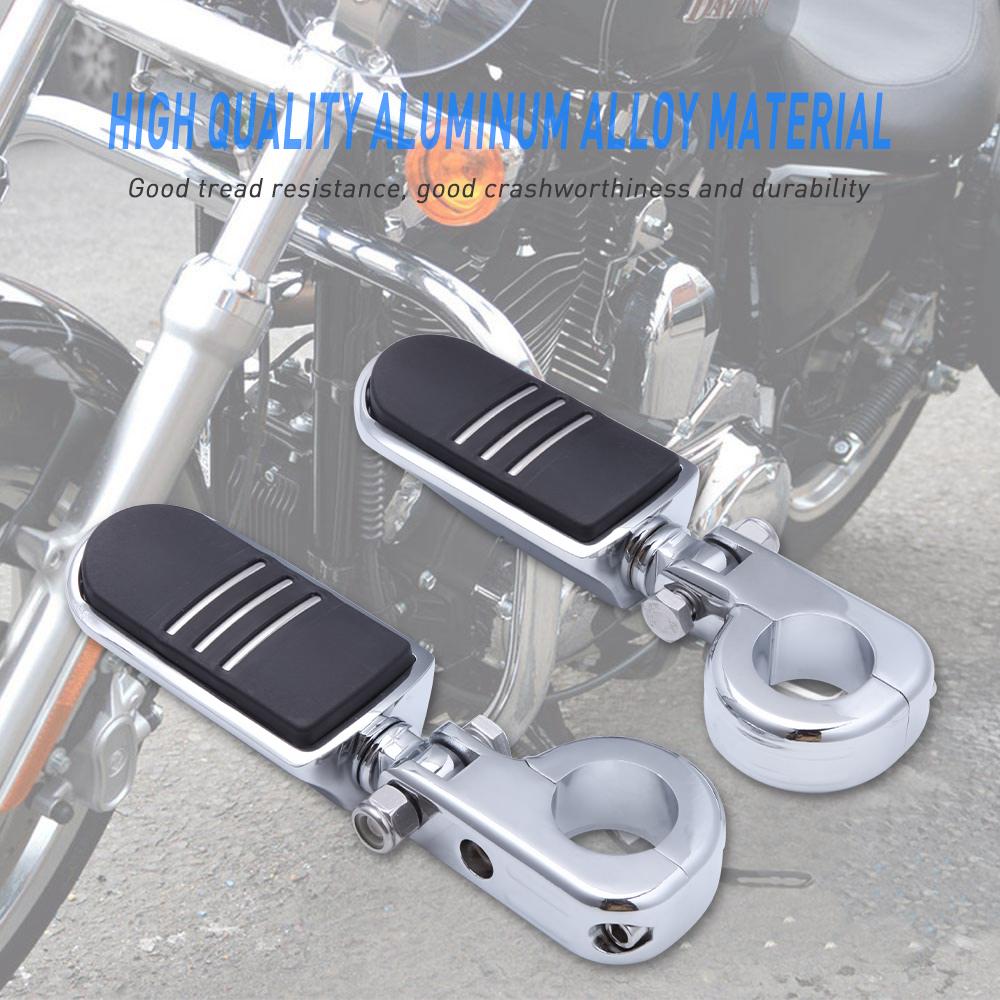 1 Pair 32MM 1-1/4" Motorcycle Engine Guard Highway Foot Pegs Footpeg Kit for Harley Davidson Streamliner Touring Road